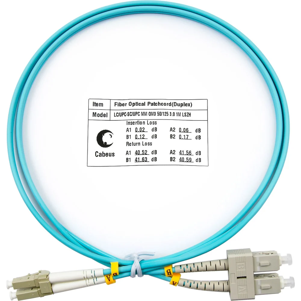 Оптический шнур Cabeus FOP-50-LC-SC-3m