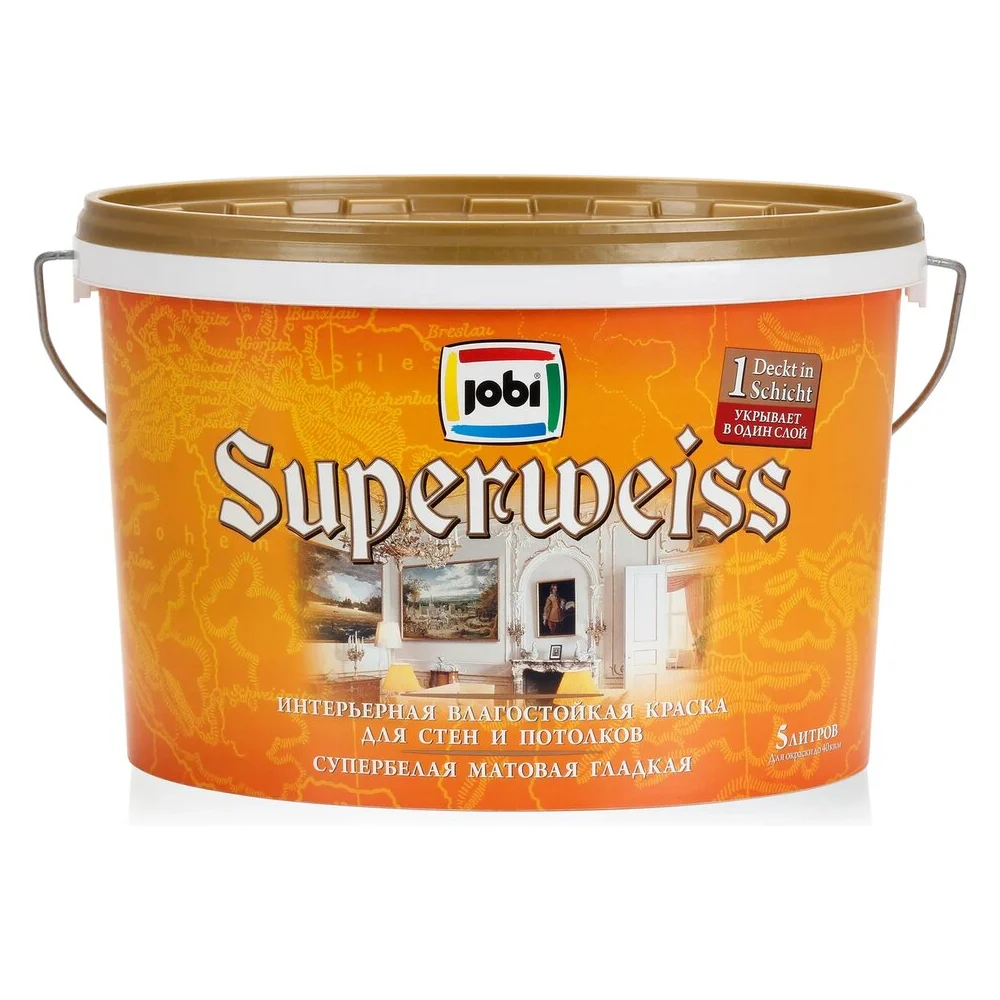 Высокоукрывистая краска JOBI SUPERWEISS 11825