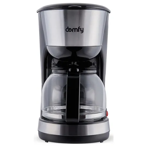 Кофеварка DOMFY DSM-CM301, капельная, черный /серебристый