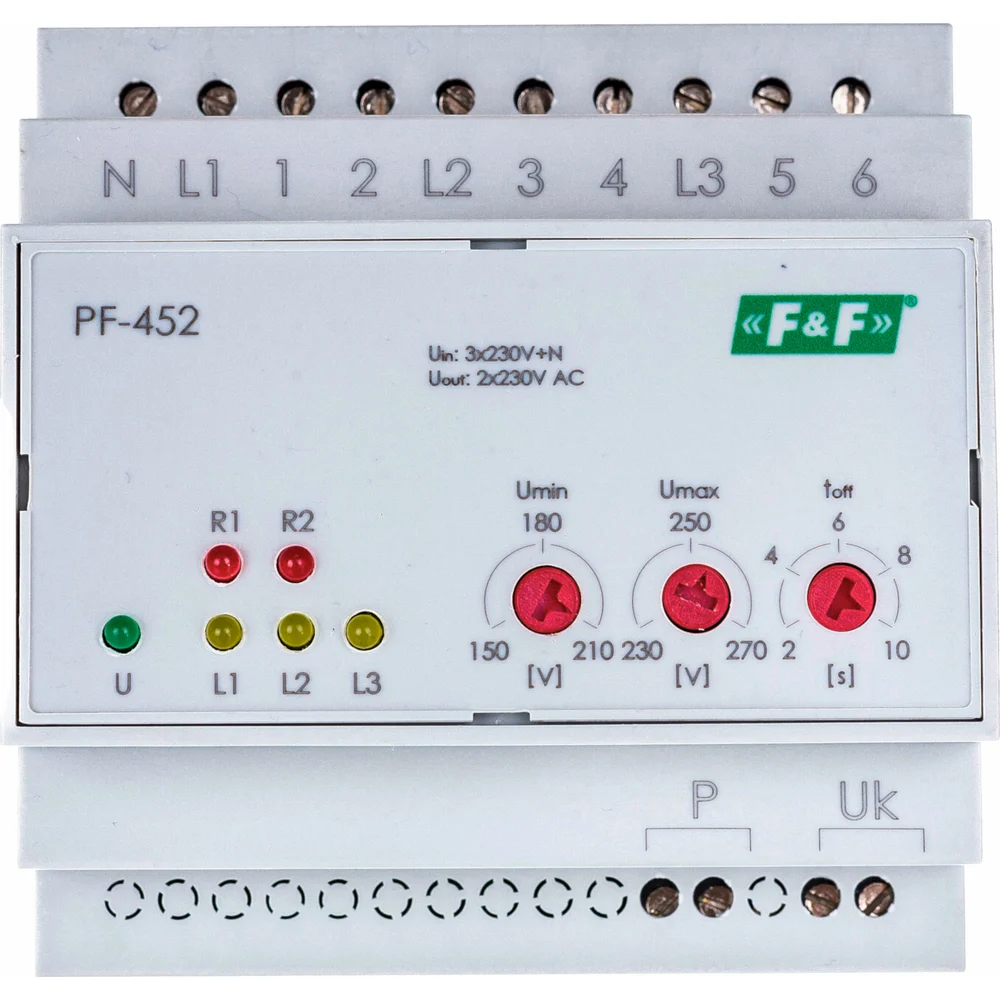 Автоматический переключатель фаз Евроавтоматика F&F PF-452 EA04.005.004