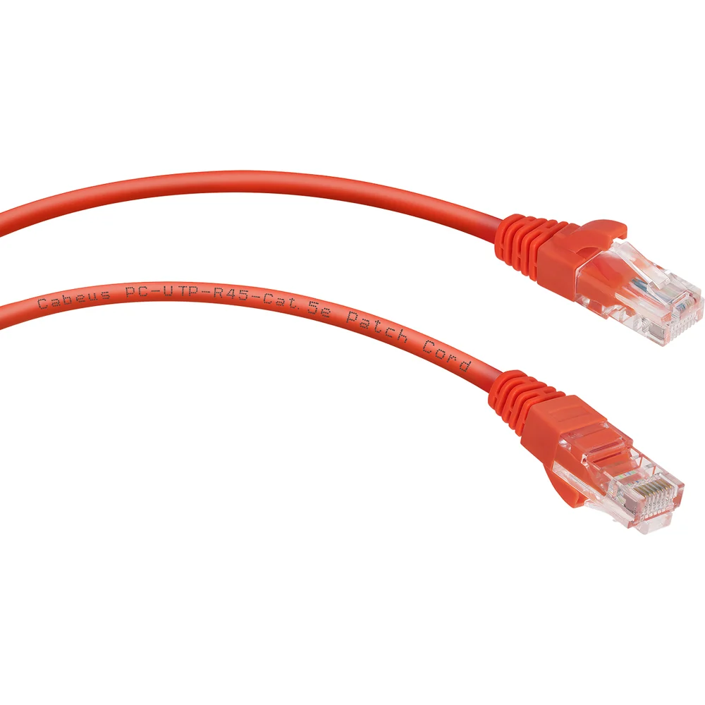 Неэкранированный патч-корд Cabeus PC-UTP-RJ45-Cat.5e-5m-RD