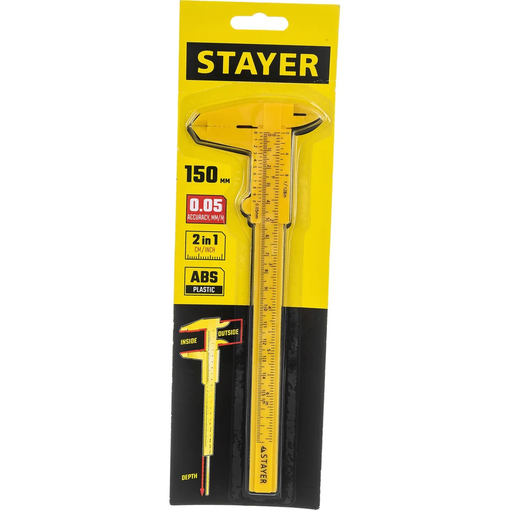 Пластмассовый штангенциркуль STAYER STANDARD 3440_z02