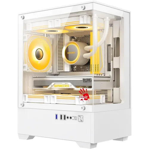 Корпус mATX BLOODY CC-125, Mini-Tower, без БП, белый [cc-125-wh]