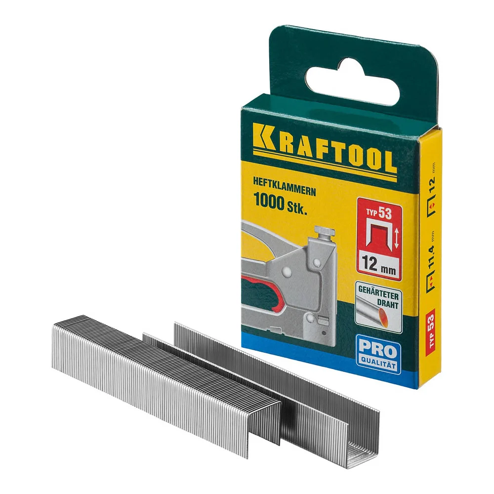 Скобы KRAFTOOL EXPERT тип 53 12 мм (1000 шт.) 31670-12