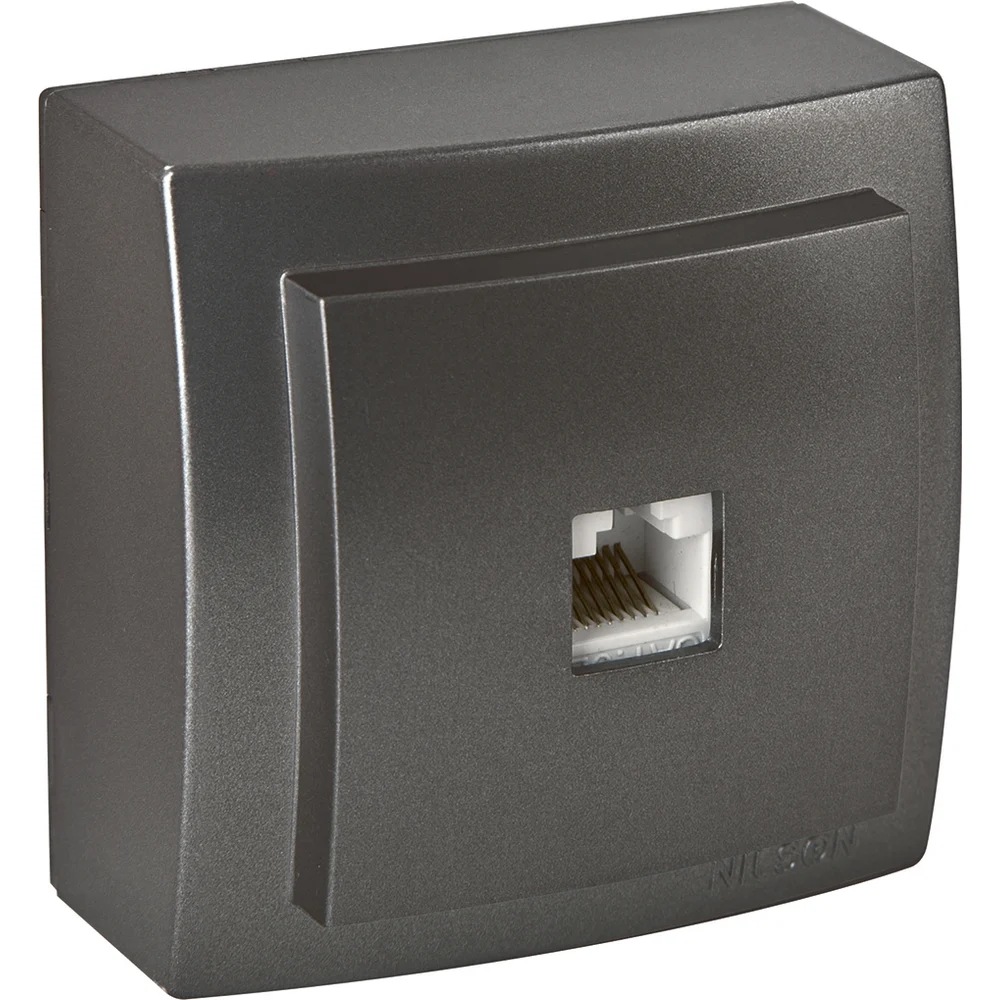 Телефонная розетка Nilson Themis metallic 26161062