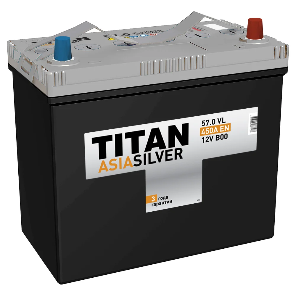 Аккумулятор TITAN ASIASILVER 57.0 VL B00 4607008887587
