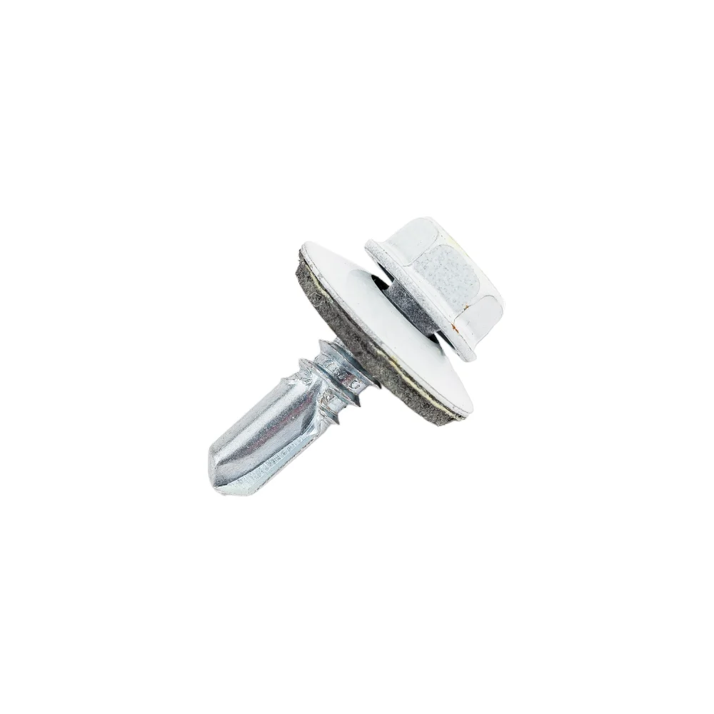 Кровельный саморез качественный крепеж 5.5/19 RAL9003350 белый (350 шт.) 1000099