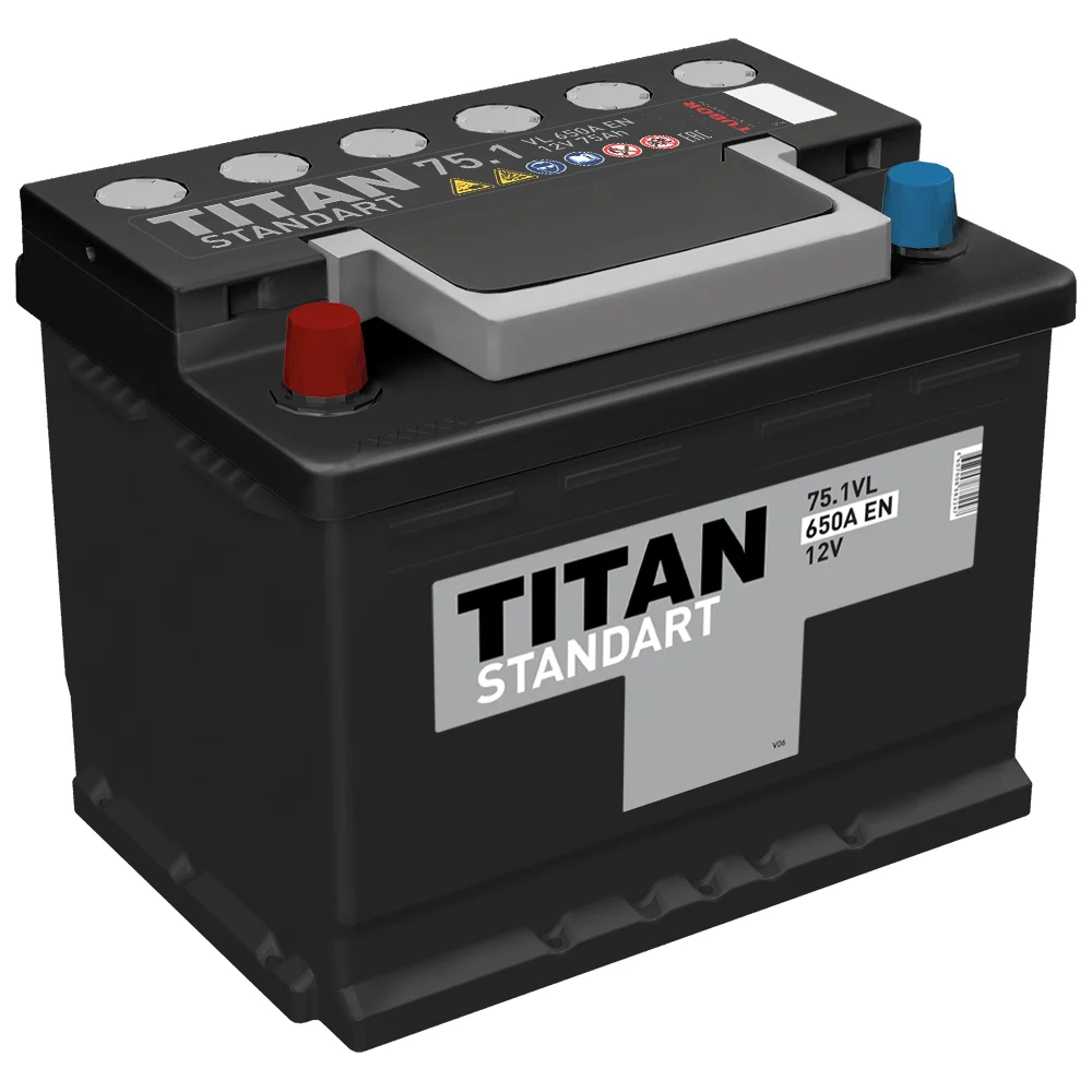 Аккумулятор TITAN STANDART 75.1 VL 4607008882247