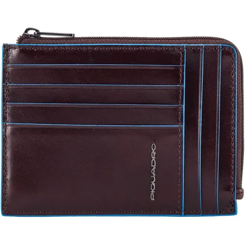 Чехол для кредитных карт Piquadro Blue Square PU1243B2R/MO, кожа натуральная, коричневый