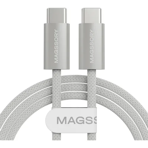 Кабель MAGSSORY CBL002, USB Type-C (m) - USB Type-C (m), 1.5м, MFI, белый