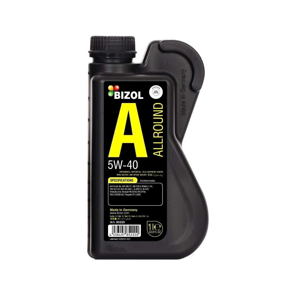 НС-синтетическое моторное масло Bizol Allround 5W-40 SN A3/B4 85220