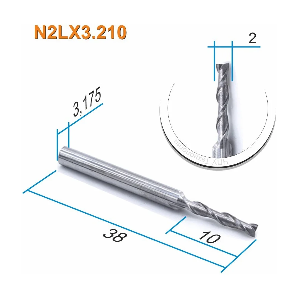 Спиральная двухзаходная фреза DJTOL N2LX3.210 5500