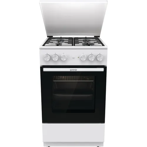 Газовая плита Gorenje GK5A22WH, электрическая духовка, металлическая крышка, сталь, белый