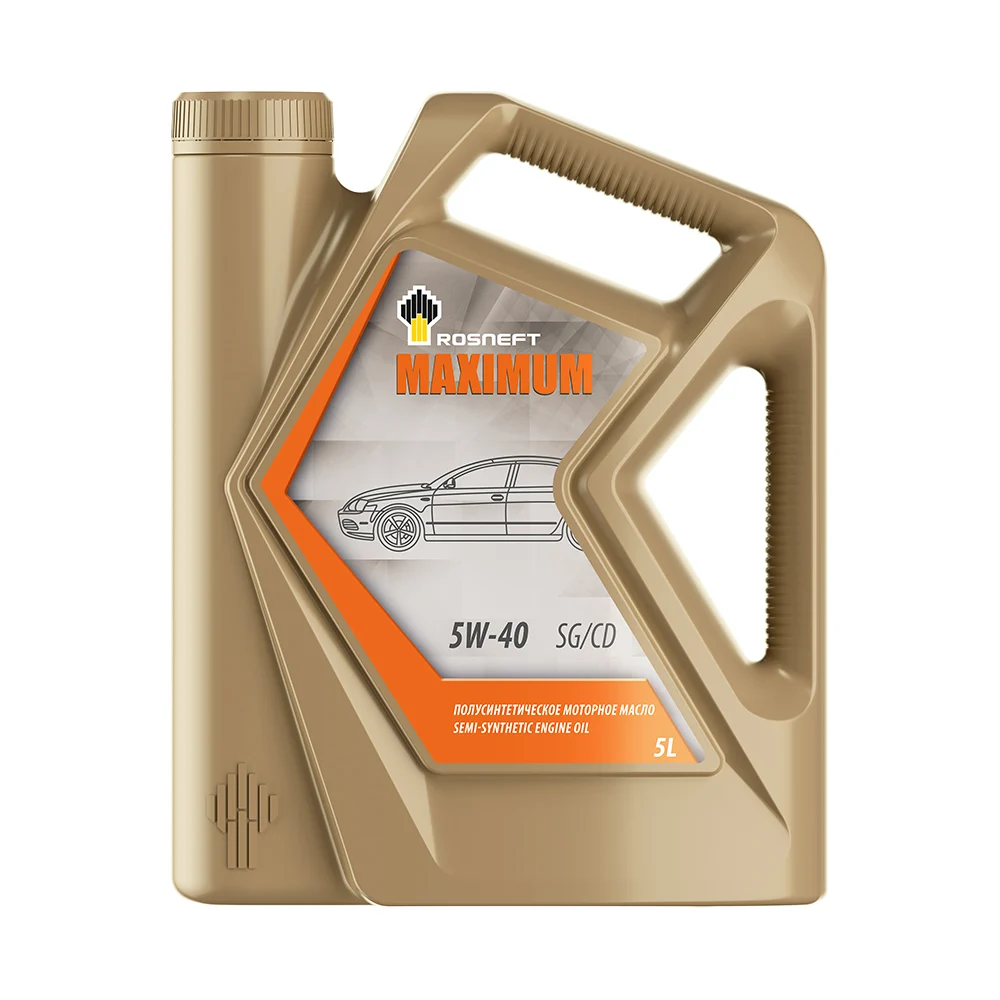 Полусинтетическое моторное масло Роснефть Maximum 5W-40 API SG/CD 40816750