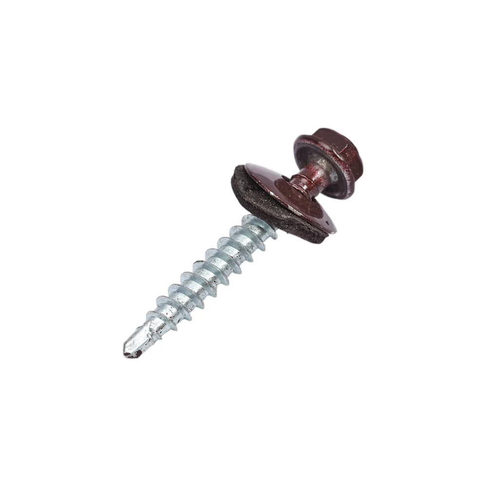 Кровельный саморез качественный крепеж 4,8/35 RAL801750 коричневый (50 шт.) 0200117
