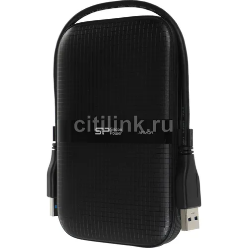 2ТБ Внешний диск HDD Silicon Power Armor A60, USB 3.0, черный [sp020tbphda60s3a]
