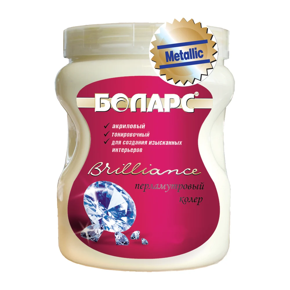 Краска БОЛАРС Vavilon - Brilliance Металлик (серебро) 2 кг 5384