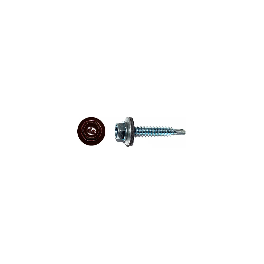 Кровельный саморез КРЕП-КОМП 4,8x51 RAL3005 красное вино 2000 шт. ск513005к