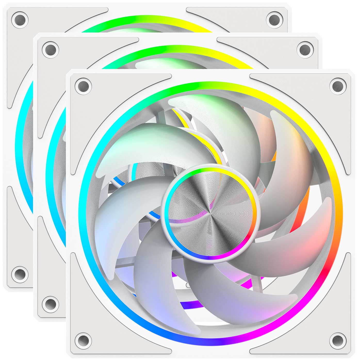 Вентилятор для корпуса 4FAN F66 White 120mm 3 in 1 (F6612W3)