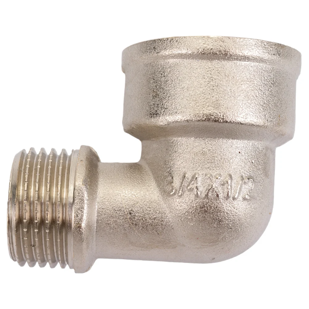 Переходной латунный никелированный угольник STI D270-05070