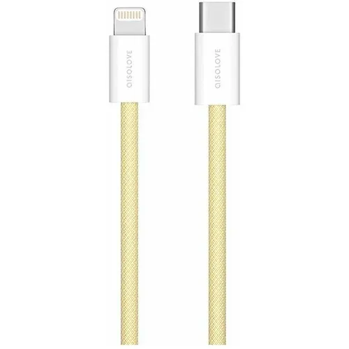 Кабель SOLOVE Solove DW6 2M, Lightning (m) - USB Type-C (m), 2м, MFI, 3A, желтый [dw6 2m yellow rus]