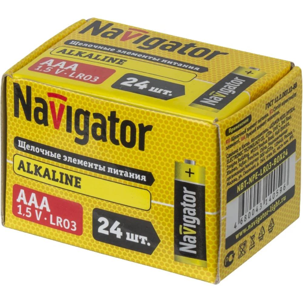 Элемент питания Navigator 14 059 NBT-NPE-LR03-BOX24 14059