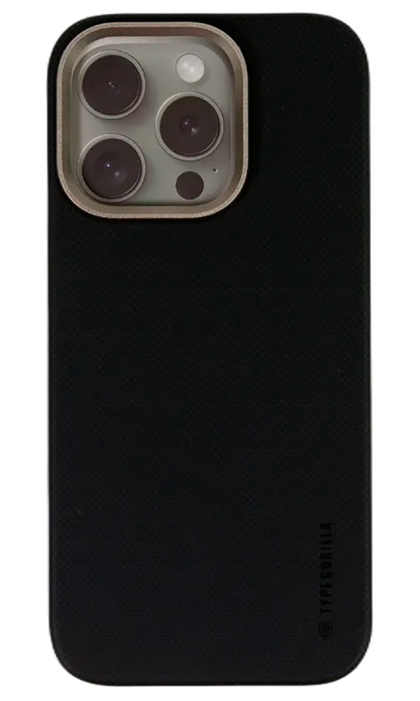 Чехол с магнитным покрытием Type Gorilla 600D Air Aramid Fiber iPhone16 pro, Black (BL-TG006-IP16P-600D-A-BK)
