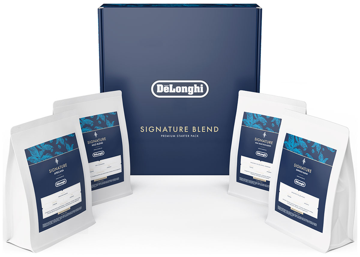 Кофе De’Longhi Signature coffee Premium starter pack, 4x250 г