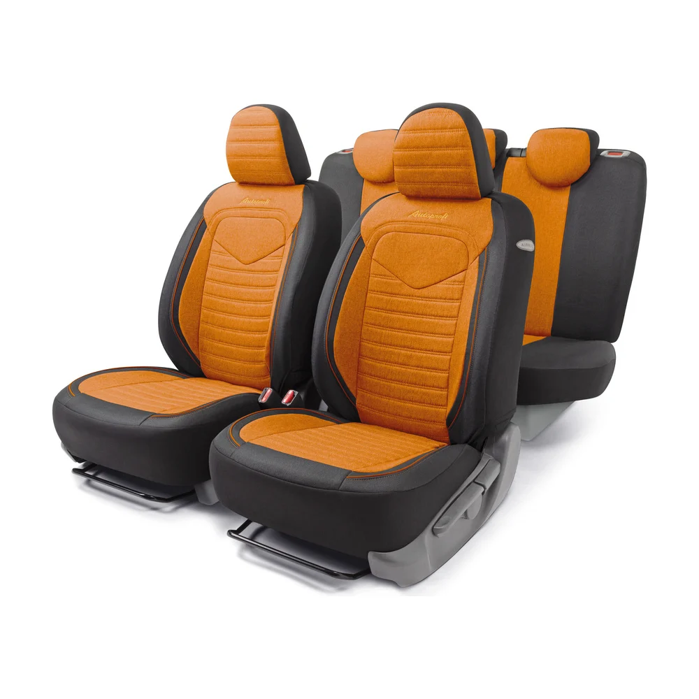 Авточехлы AUTOPROFI LINEN LIN-1505 BK/ORANGE