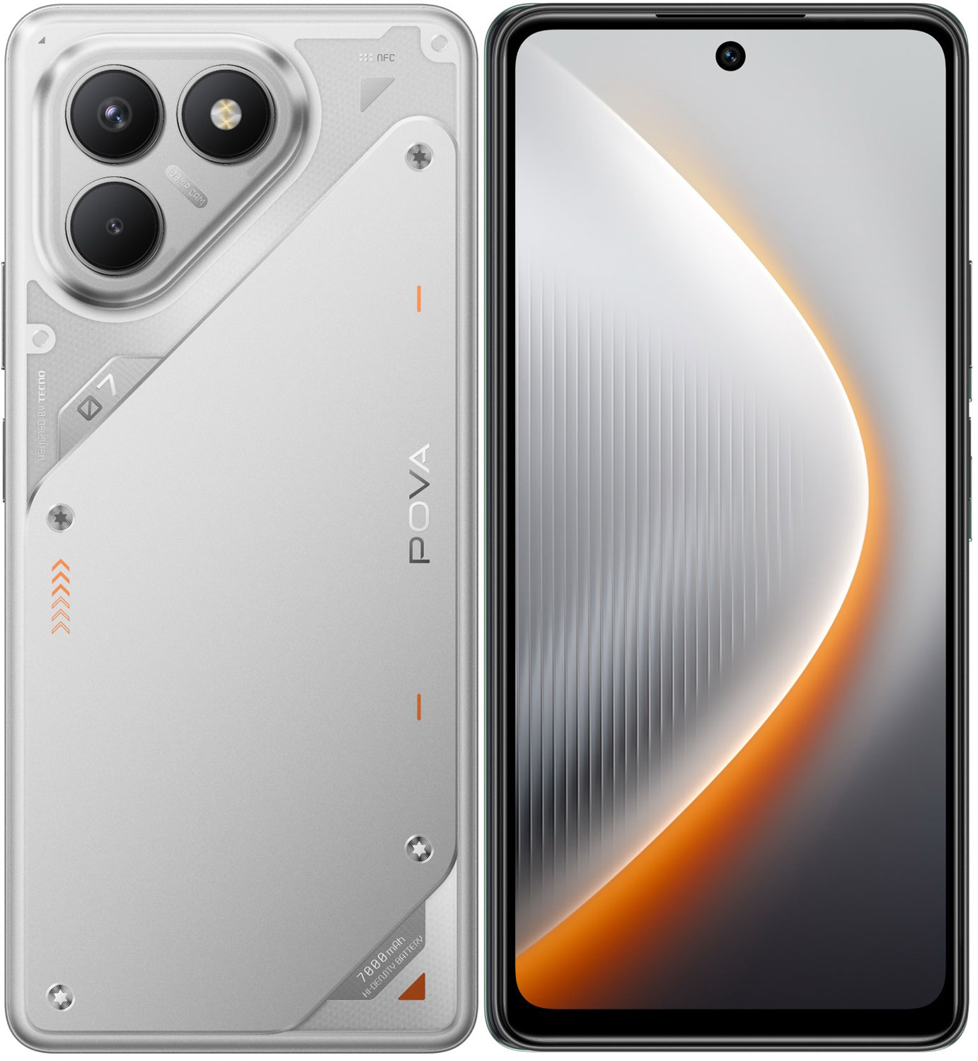 Смартфон Tecno POVA 7 Neo 8+128 Гб серебристый