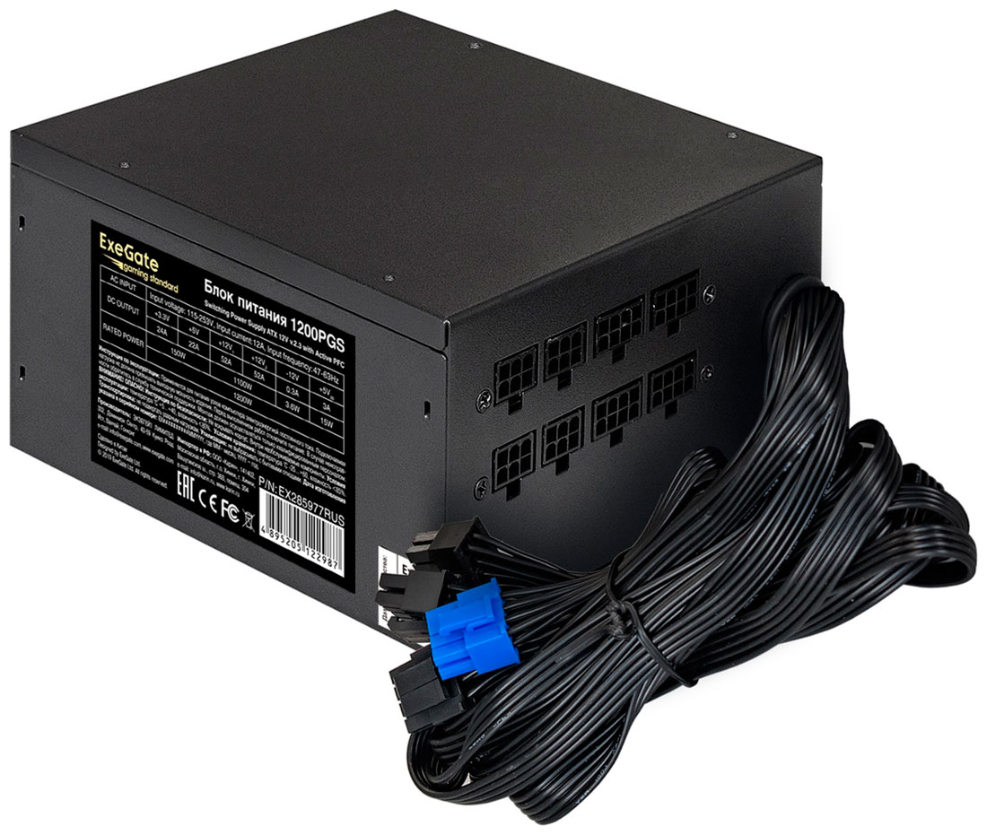 Блок питания ExeGate 1200W Gaming Standard 1200PGS (EX285977RUS)