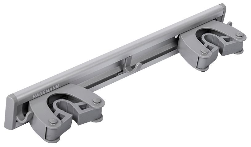 Держатель д/хоз.инвентаря Hausmann HM-GM-0830 Mop Holder 2 3 , 31х6х4,2 см, алюминий/серый