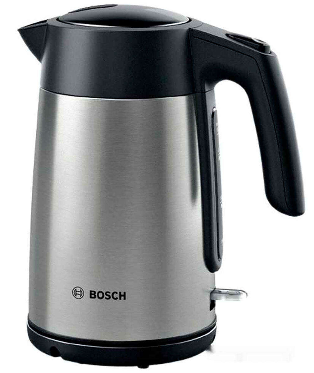 Чайник электрический Bosch TWK7L460, стальной/черный