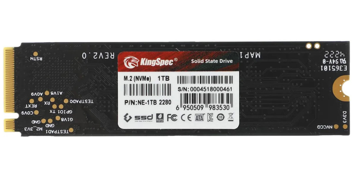 SSD накопитель Kingspec M.2 1024 Гб PCIe (NE-1TB 2280)