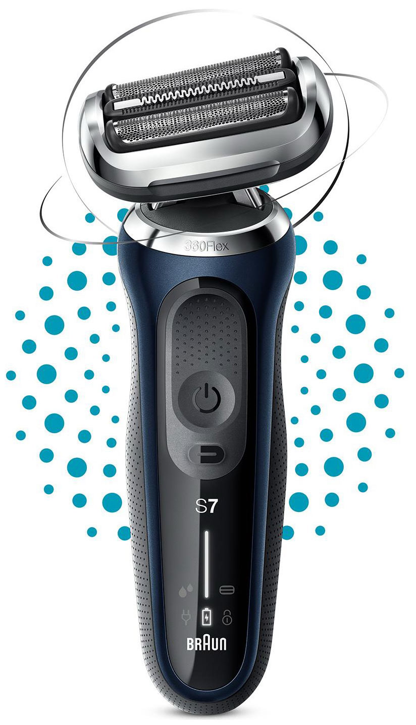 Электробритва Braun S7 71-B1000s, Black/Blue, Wet Dry, 360° (Б0058415)