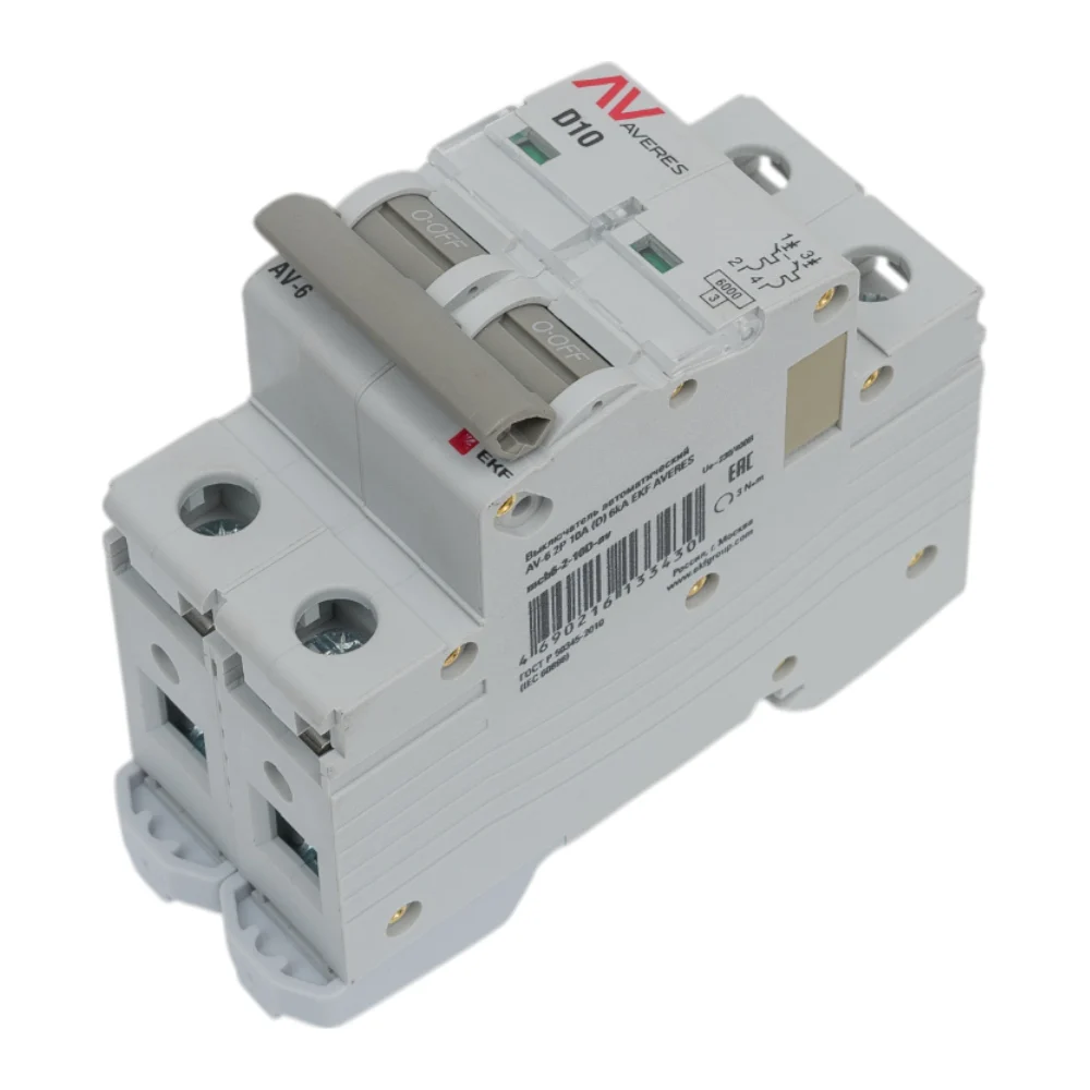 Автоматический выключатель EKF AV-6 AVERES mcb6-2-10D-av