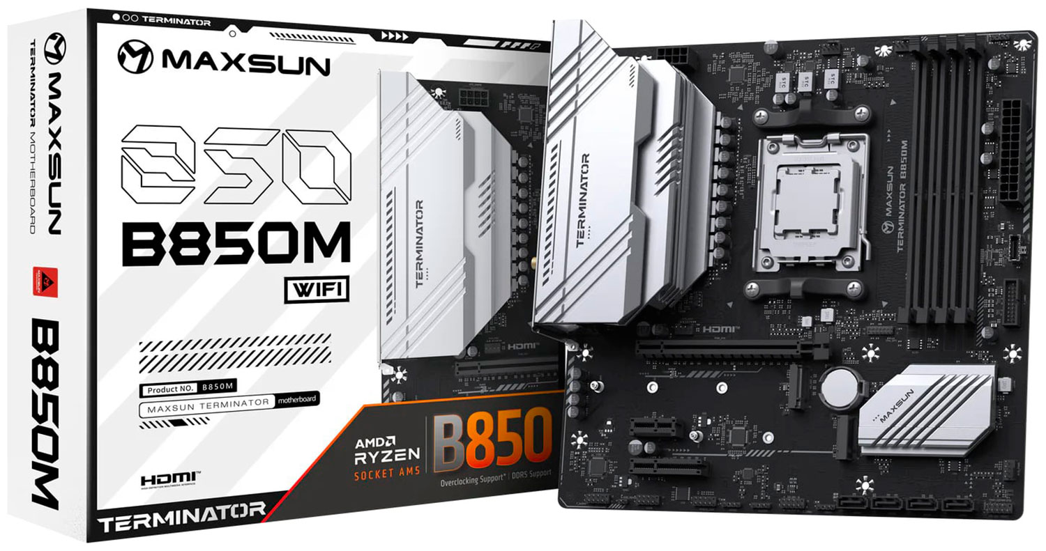 Материнская плата Maxsun MS-Terminator B850M WIFI (AM5, mATX)