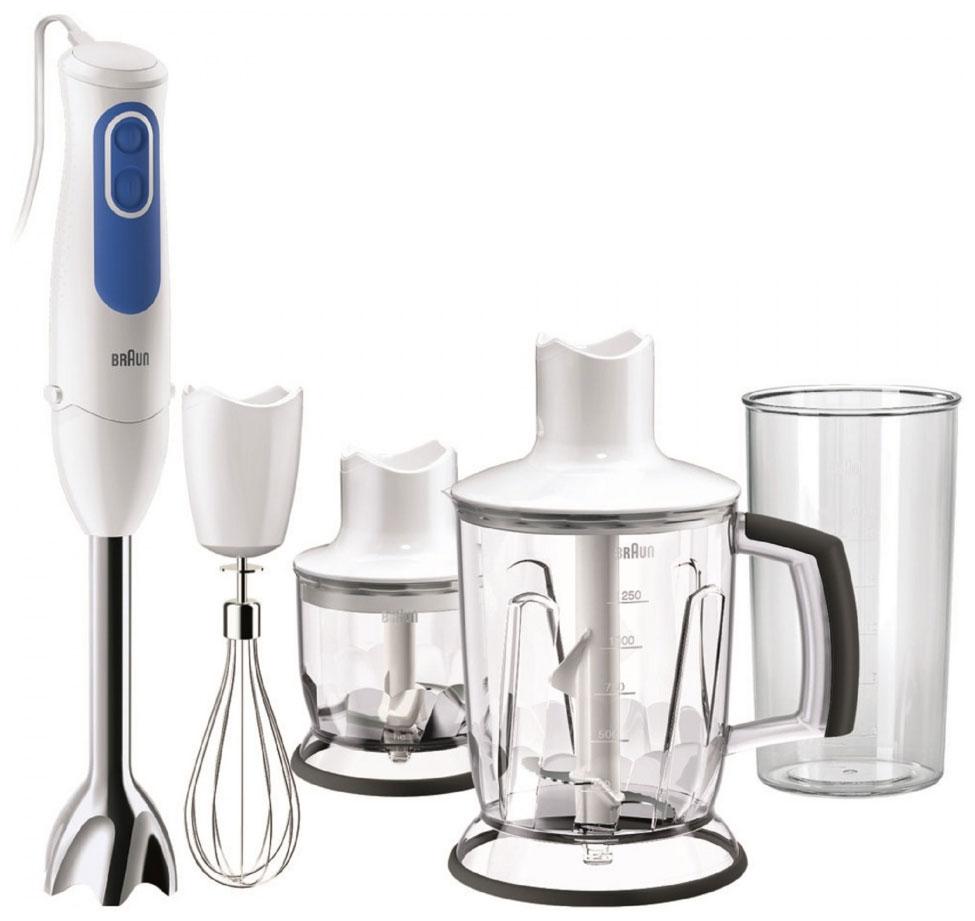 Погружной блендер Braun MQ 3045 WH APERITIVE, 2 скорости, защита от перегрева