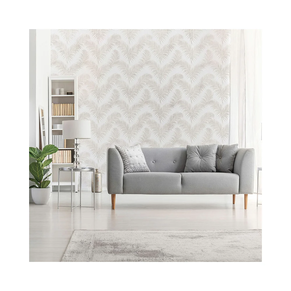 Фреска ООО Ортограф Beige tropical leaves FX_34471
