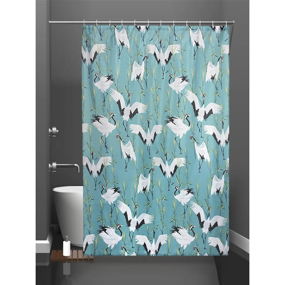 Штора для ванной комнаты Bath Plus Cranes green ch21030