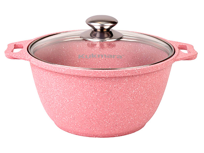 Кастрюля Kukmara Trendy style rose, 2 л, со стеклянной крышкой (к21tsr)
