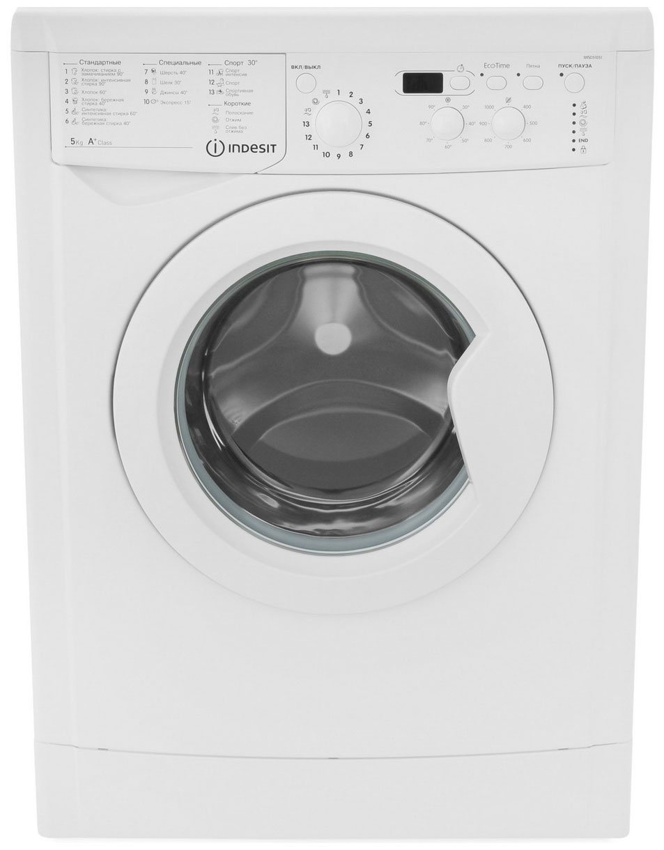 Стиральная машина Indesit IWSD 51051 CIS, отсрочка запуска, белый