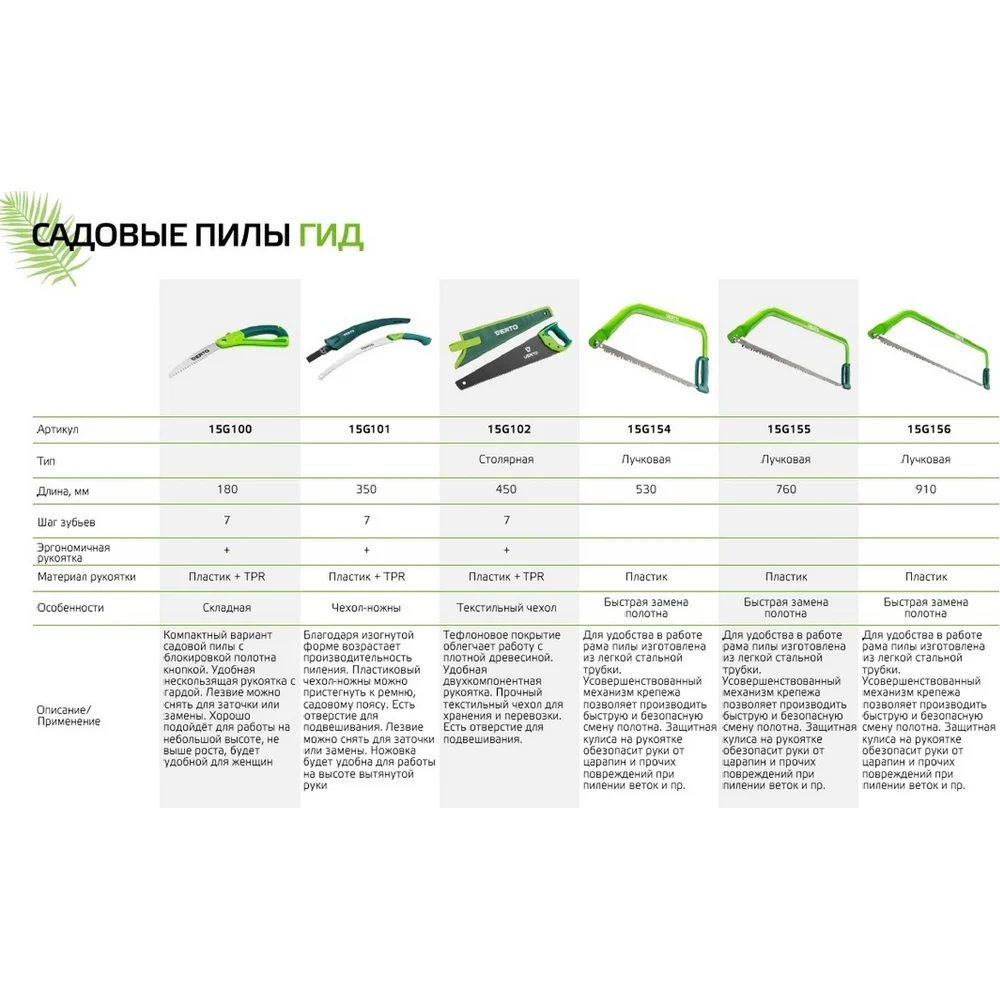 Лучковая пила VERTO 15G155
