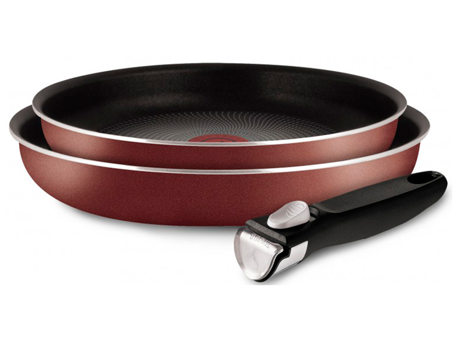 Набор посуды со съемной ручкой Tefal 22/26/ручка 5 INGENIO RED 04175810