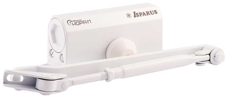 Доводчик дверной Нора-М Isparus 410 15-60кг белый (17196)