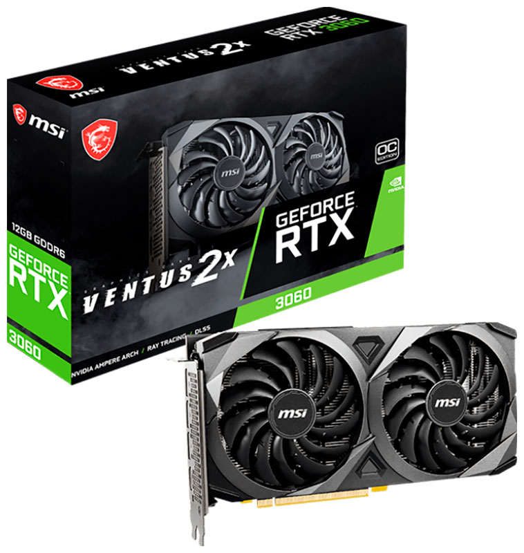 Видеокарта MSI GeForce RTX 3060 VENTUS 2X 12G OC