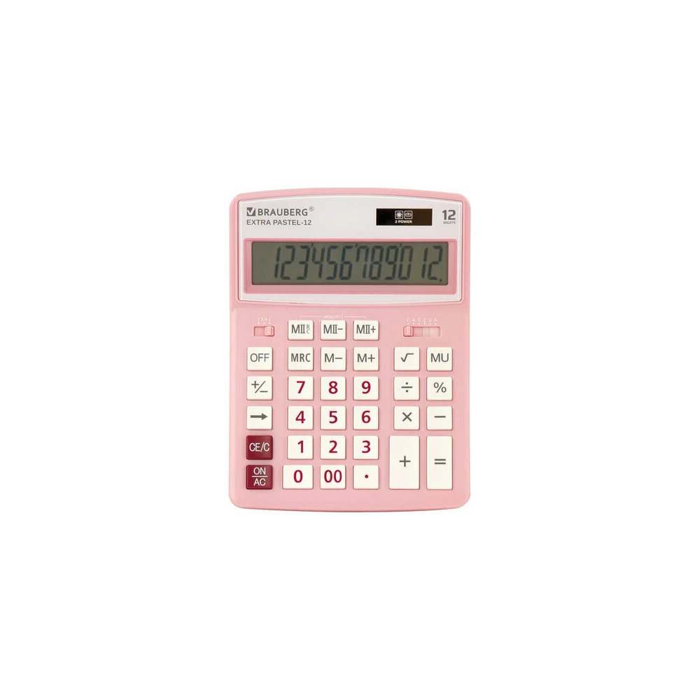 Настольный калькулятор BRAUBERG EXTRA PASTEL-12-PK 250487