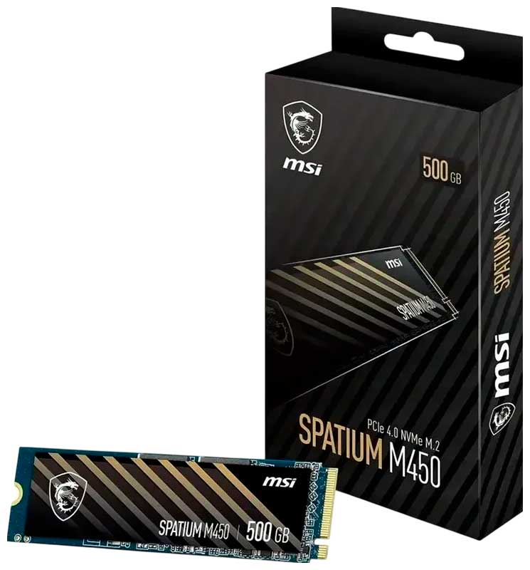 SSD накопитель MSI M.2 SPATIUM M450 500 Гб PCIe 4.0 (S78-440K380-P83)