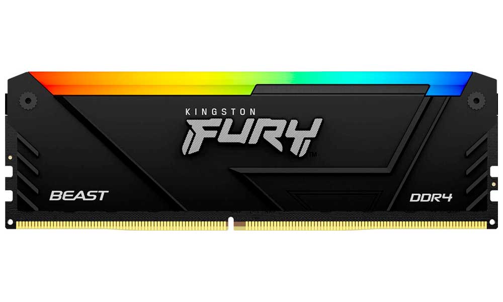 Оперативная память Kingston DDR4 16Gb 3600MHz Fury Beast RGB (KF436C18BB2A/16)