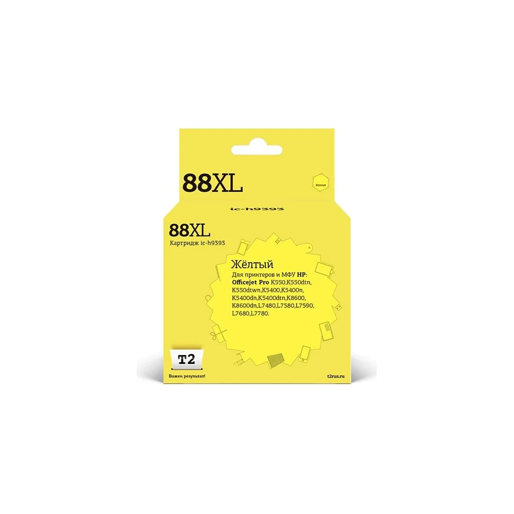 Картридж для HP OfficeJet Pro K550 K5400 K8600 L7480 L7580 L7680 L7780 T2 №88XL IC-H9393